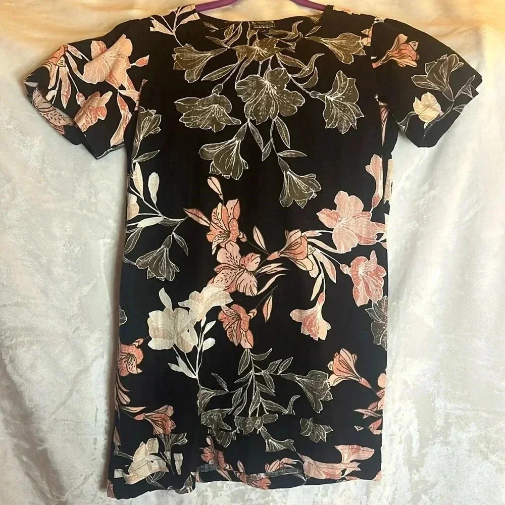 Nicole Miller Floral linen blend dress